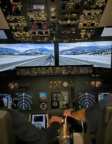 737 bcnsim snow pilots simulador 737 despegando