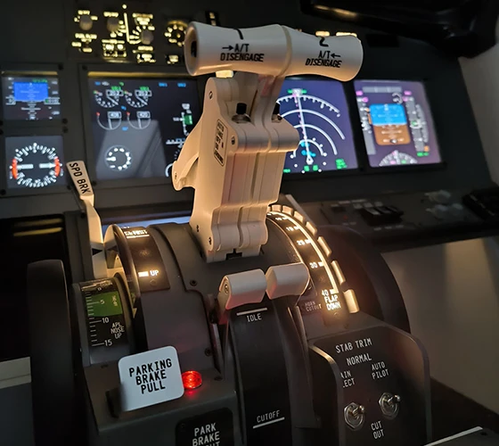 throttle del simulador de 737 de bcnsimcenter