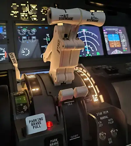 Throttle simulador Boeing 737 BCN Sim Center Barcelona
