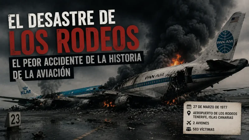 Restos del Boeing 747 de KLM y de Pan Am en la pista del aeropuerto de Los Rodeos, Tenerife, 1977 — desastre de Los Rodeos peor accidente aviación — BCN Sim Center