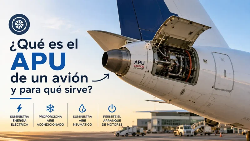 Cono de cola de avión comercial con salida de gases del APU — qué es el APU de un avión y para qué sirve — BCN Sim Center
