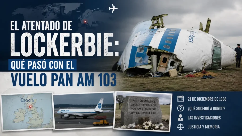 Restos del Boeing 747 de Pan Am en el campo de Lockerbie, Escocia, diciembre 1988 — atentado de Lockerbie vuelo Pan Am 103 — BCN Sim Center