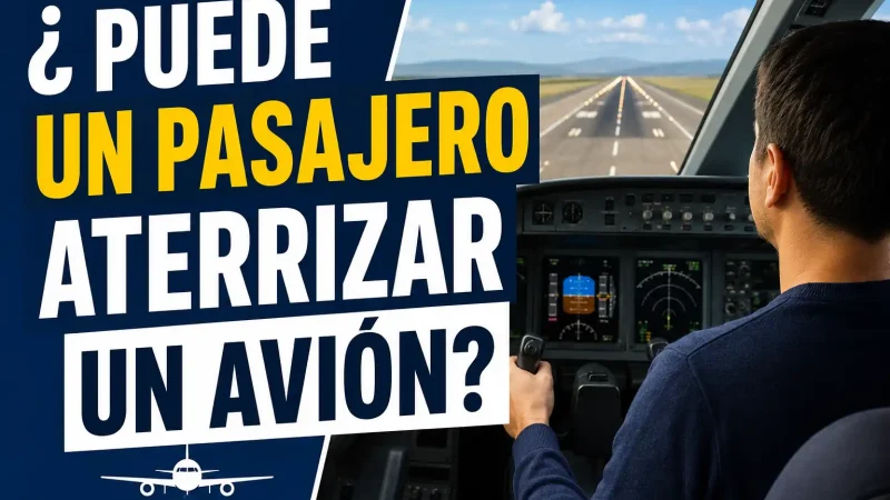 Vista desde cabina de avión comercial en aproximación a pista — puede un pasajero aterrizar un avión — BCN Sim Center