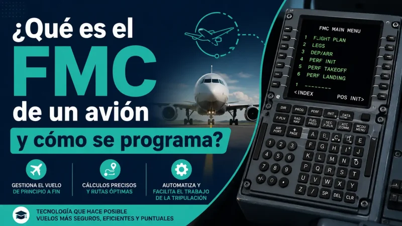 CDU del FMC en cabina de Boeing 737 — qué es el FMC de un avión y cómo se programa — BCN Sim Center