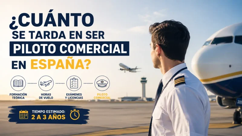 Estudiante de aviación revisando instrumentos en cabina — formación piloto comercial en España — BCN Sim Center