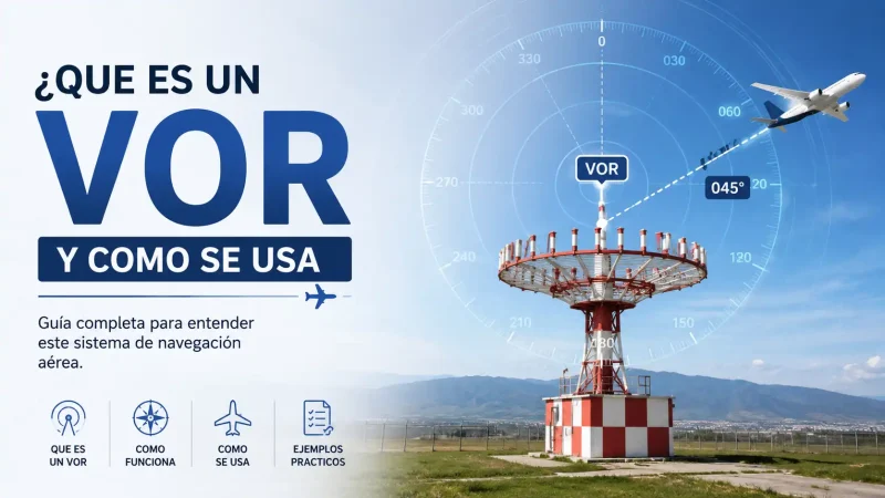 Estación VOR en tierra con antena omnidireccional — qué es un VOR en aviación cómo funciona — BCN Sim Center