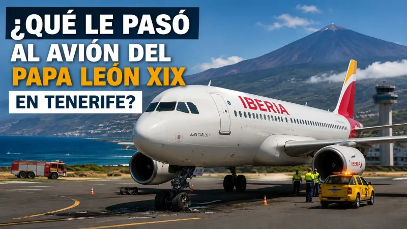 Recreación de la avería del avión del papa León XIV en el aeropuerto de Tenerife — avería Airbus A320 del papa Tenerife 2026 — BCN Sim Center