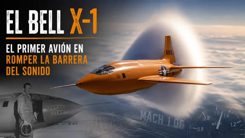 Bell X-1 naranja "Glamorous Glennis" de Chuck Yeager srompiendo la barrera del sonido — BCN Sim Center
